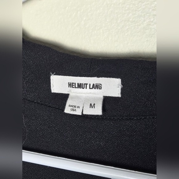 Women's Helmut Lang Morse Draped Wrap Wool Blend Top, Size Medium - Picture 3 of 4